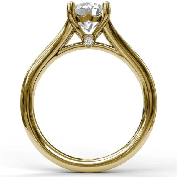 Sale Fana Round Cut Solitaire With Delicate Split Band