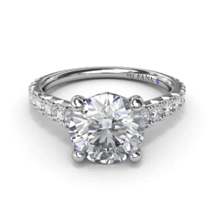 Sale Fana Round Diamond Engagement Ring with Graduated Shank