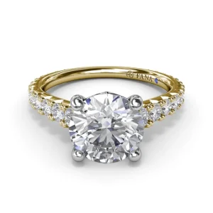 Sale Fana Round Diamond Engagement Ring with Graduated Shank