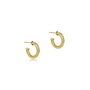 Sale ENewton Design Round Gold Textured Twist Hoop Earrings