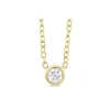 Fashion Kelley Collection Round Shape Bezel Set Petite Diamond Fashion Pendant