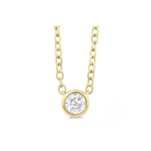 Fashion Kelley Collection Round Shape Bezel Set Petite Diamond Fashion Pendant