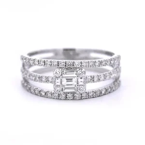 New Kelley Collection 3-Row Diamond Ring