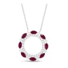 Best Kelley Collection Ruby & Diamond Circle Necklace