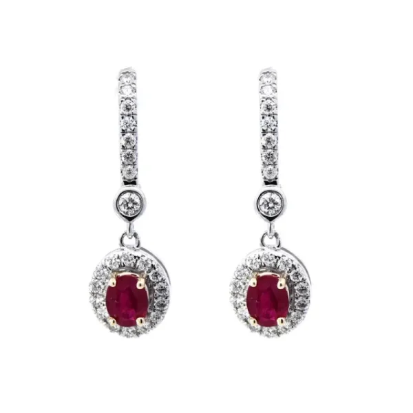 Outlet Kelley Collection Ruby & Diamond Earrings