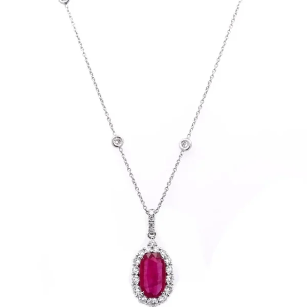 Fashion Kelley Collection Ruby & Diamond Pendant