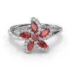 Fashion Fana Ruby and Diamond Catalina Ring