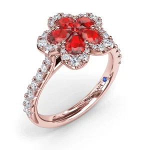 Best Fana Ruby and Diamond Magnolia Ring