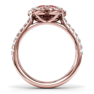 Best Fana Ruby and Diamond Magnolia Ring