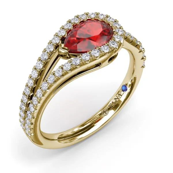 Fashion Fana Ruby and Diamond Wrap Ring