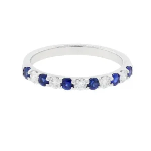 Fashion Kelley Collection Sapphire & Diamond Band