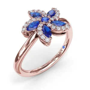 Clearance Fana Sapphire and Diamond Catalina Ring