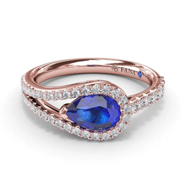 Fashion Fana Sapphire and Diamond Wrap Ring