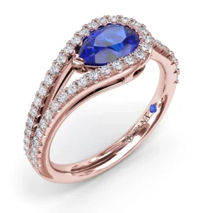 Fashion Fana Sapphire and Diamond Wrap Ring