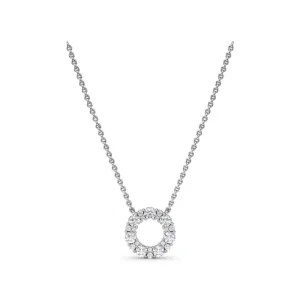 Clearance Fana Shared Prong Diamond Circle Necklace