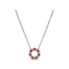 Best Fana Shared Prong Ruby and Diamond Circle Necklace