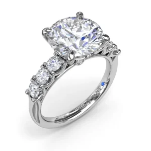 New Fana Shimmering Round Diamond Engagement Ring