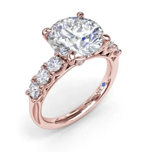 New Fana Shimmering Round Diamond Engagement Ring