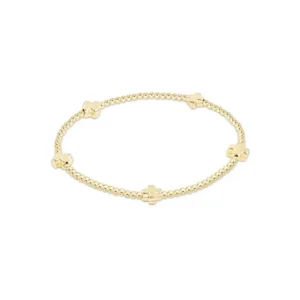 Discount ENewton Design Signature Small Gold Cross Pattern 2mm Bead Bracelet