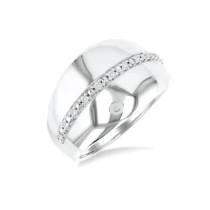 Hot Kelley Collection Silver Bold Diamond Fashion Ring