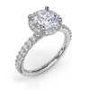 Clearance Fana Simply Stunning Diamond Halo Engagement Ring