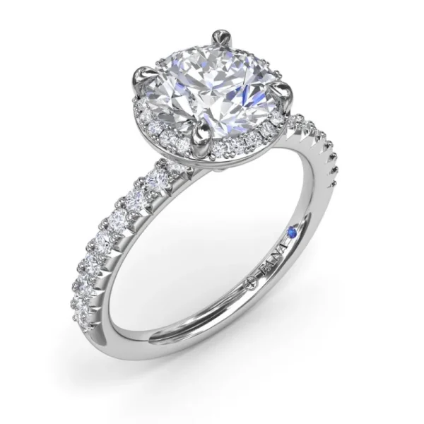 Clearance Fana Simply Stunning Diamond Halo Engagement Ring