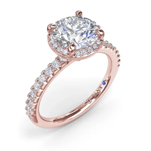 Clearance Fana Simply Stunning Diamond Halo Engagement Ring