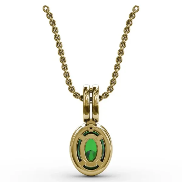 Outlet Fana Sophisticated Emerald and Diamond Pendant