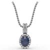 Outlet Fana Sophisticated Sapphire and Diamond Pendant