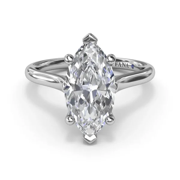 Best Fana Sparkling Marquise Solitaire Diamond Engagement Ring