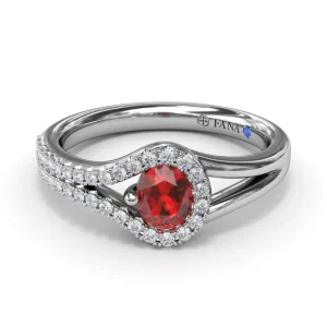 Hot Fana Split Ruby and Diamond Wrap Ring