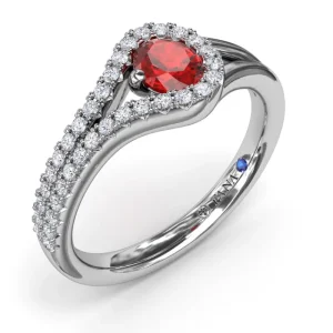 Hot Fana Split Ruby and Diamond Wrap Ring