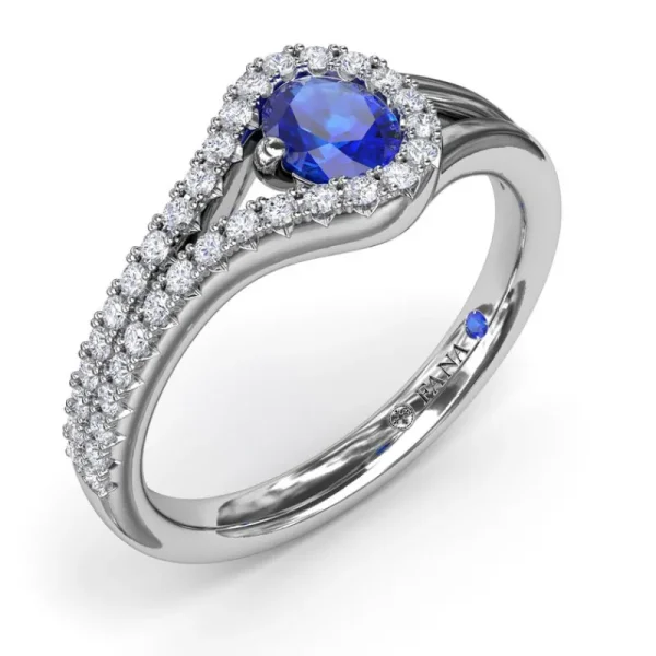 Clearance Fana Split Sapphire and Diamond Wrap Ring