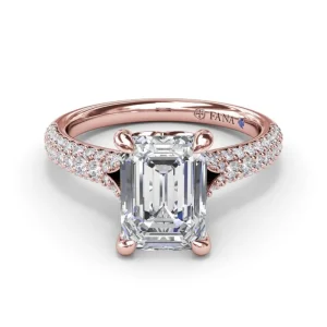 Sale Fana Split Shank Tapered Pavé Engagement Ring