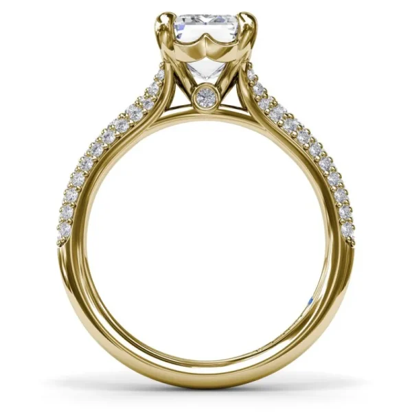 Sale Fana Split Shank Tapered Pavé Engagement Ring