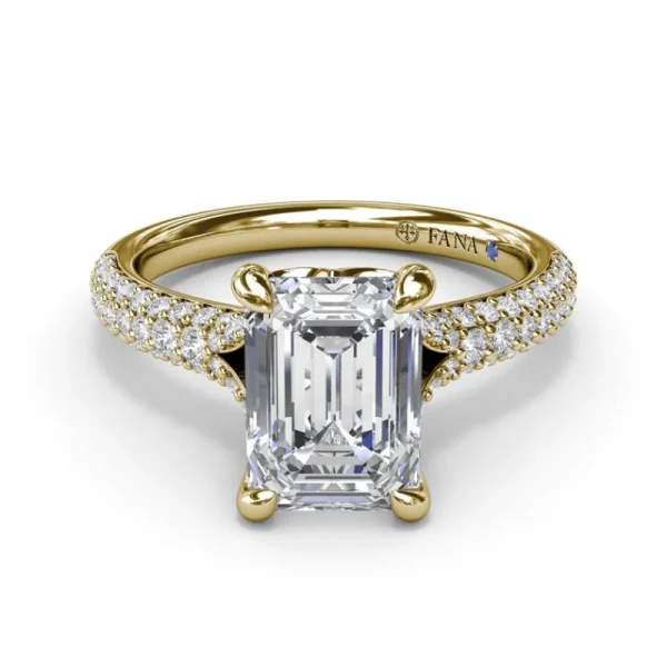 Sale Fana Split Shank Tapered Pavé Engagement Ring