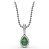 Online Fana Statement Emerald and Diamond Pendant