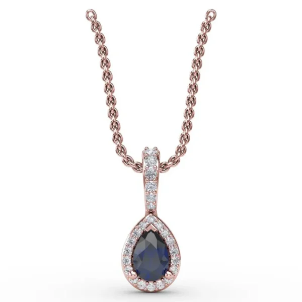 Fashion Fana Statement Sapphire and Diamond Pendant