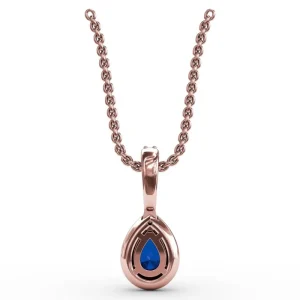 Fashion Fana Statement Sapphire and Diamond Pendant