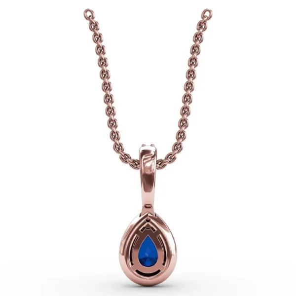 Fashion Fana Statement Sapphire and Diamond Pendant