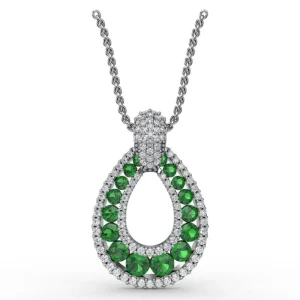 Sale Fana Steal The Spotlight Emerald and Diamond Pendant