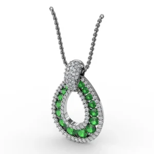 Sale Fana Steal The Spotlight Emerald and Diamond Pendant