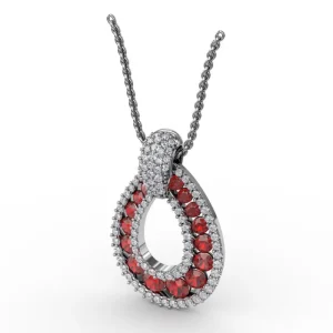 Online Fana Steal The Spotlight Ruby and Diamond Pendant