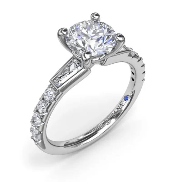 Hot Fana Tapered Baguette Diamond Engagement Ring