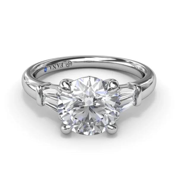 New Fana Tapered Baguette Diamond Engagement Ring