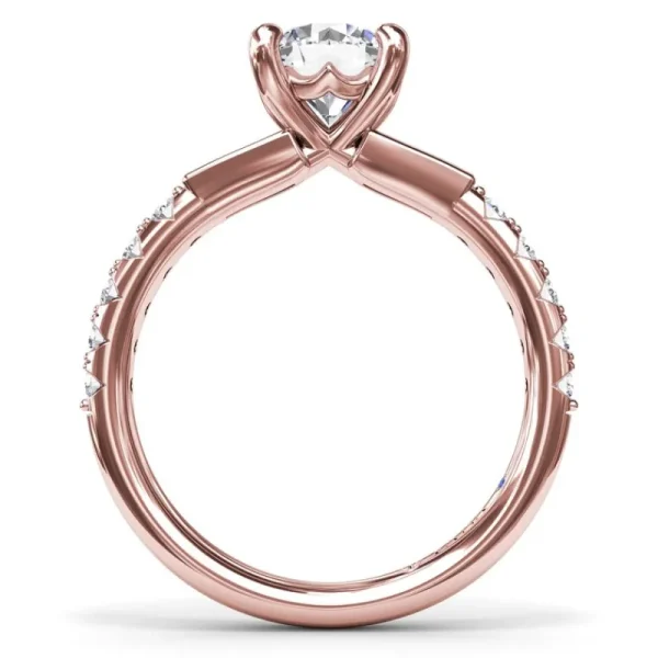 Hot Fana Tapered Baguette Diamond Engagement Ring