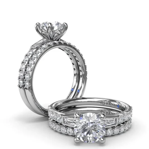 Hot Fana Tapered Baguette Diamond Engagement Ring