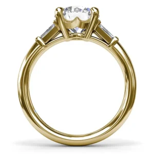 New Fana Tapered Baguette Diamond Engagement Ring