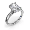 Best Fana Tapered Milgrain Diamond Engagement Ring