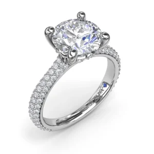 Outlet Fana Tapered Pavé Diamond Engagement Ring